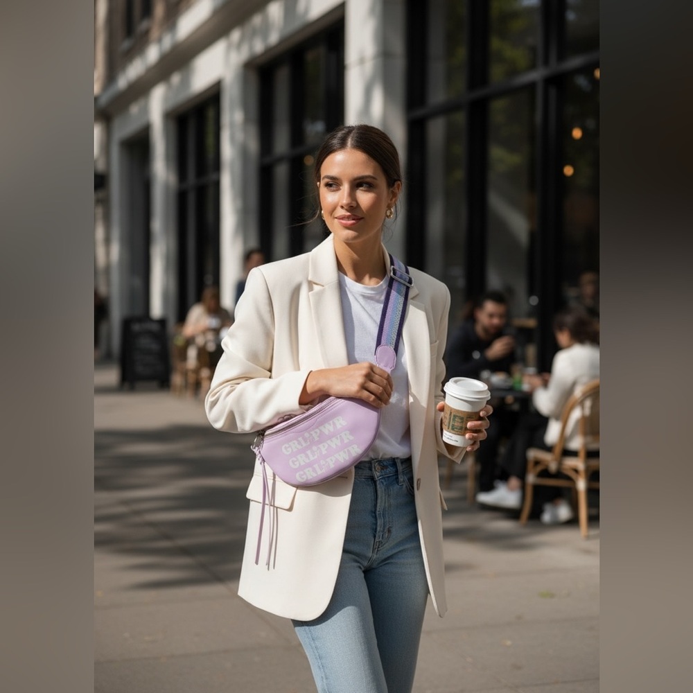 Rebecca Minkoff Lavender 'GRL PWR' Crossbody Belt Bag
